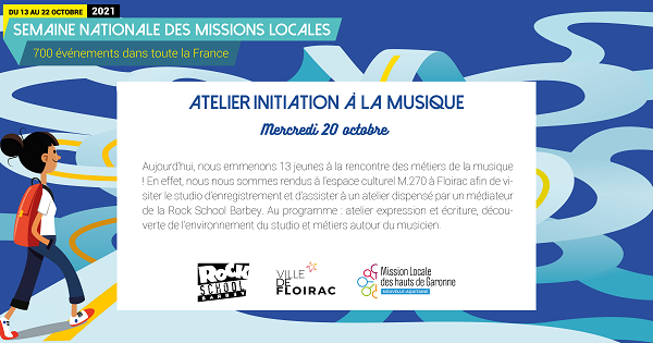 #MissionsLocales2021 : découvrir, écrire, chanter.